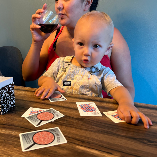 A toddler playing Bet the Line (probably poorly)